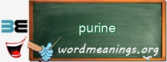 WordMeaning blackboard for purine